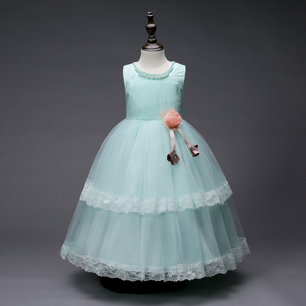 pale green flower girl dresses