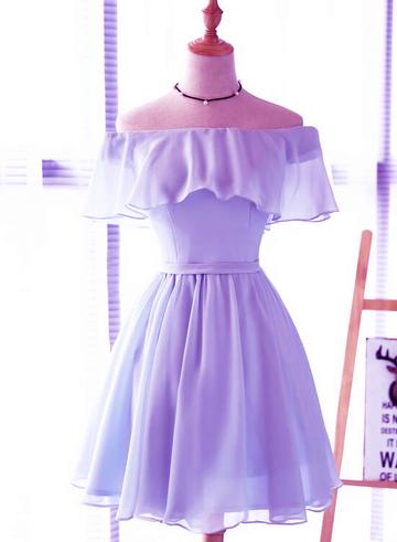 lavender off the shoulder dress