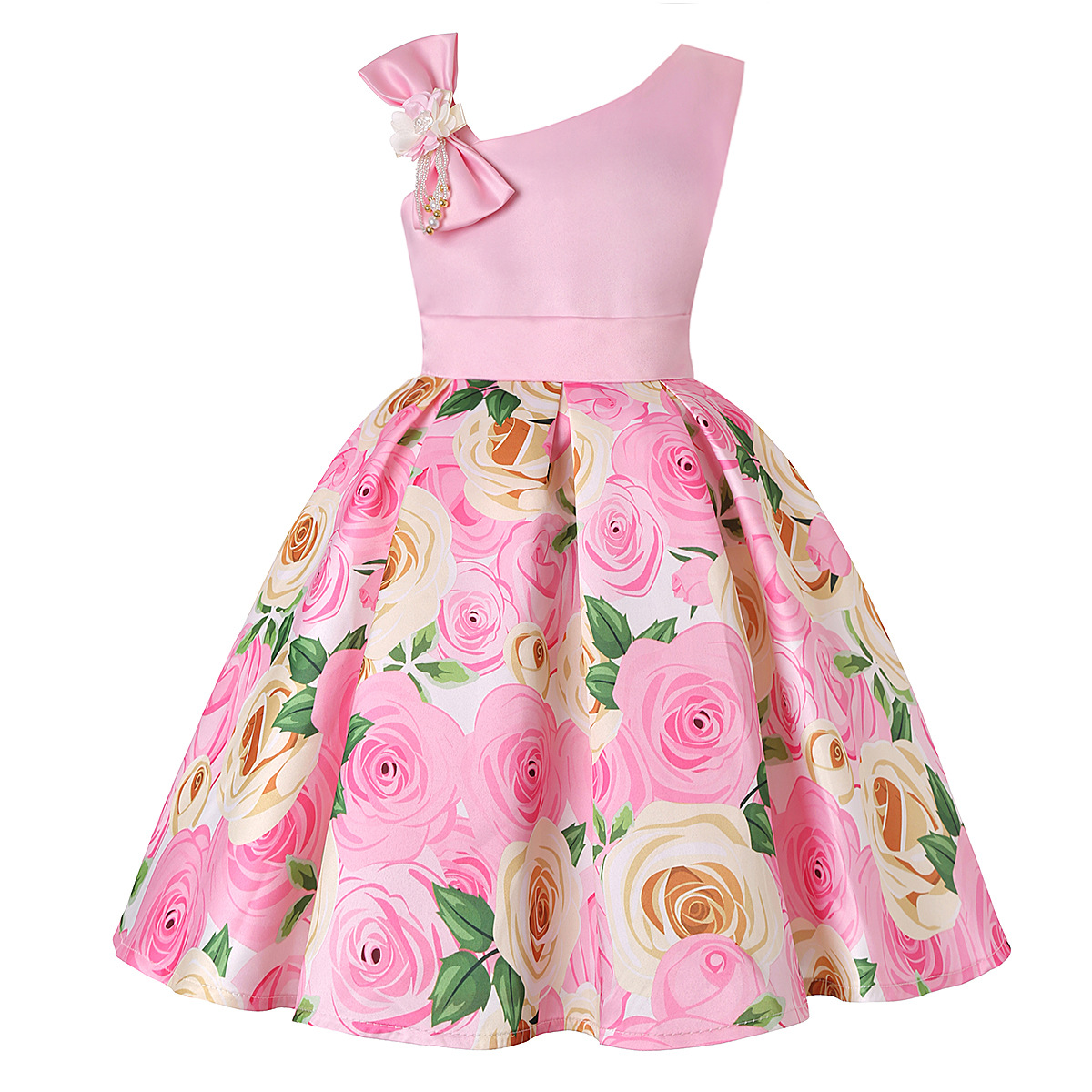 printed flower girl dresses