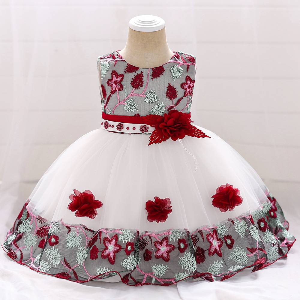 Infant Princess Lace Tutu Dress Baby 1 Years Birthday Dress Baby Girl Wedding Dress Kids Dress Baby Girl Dresses