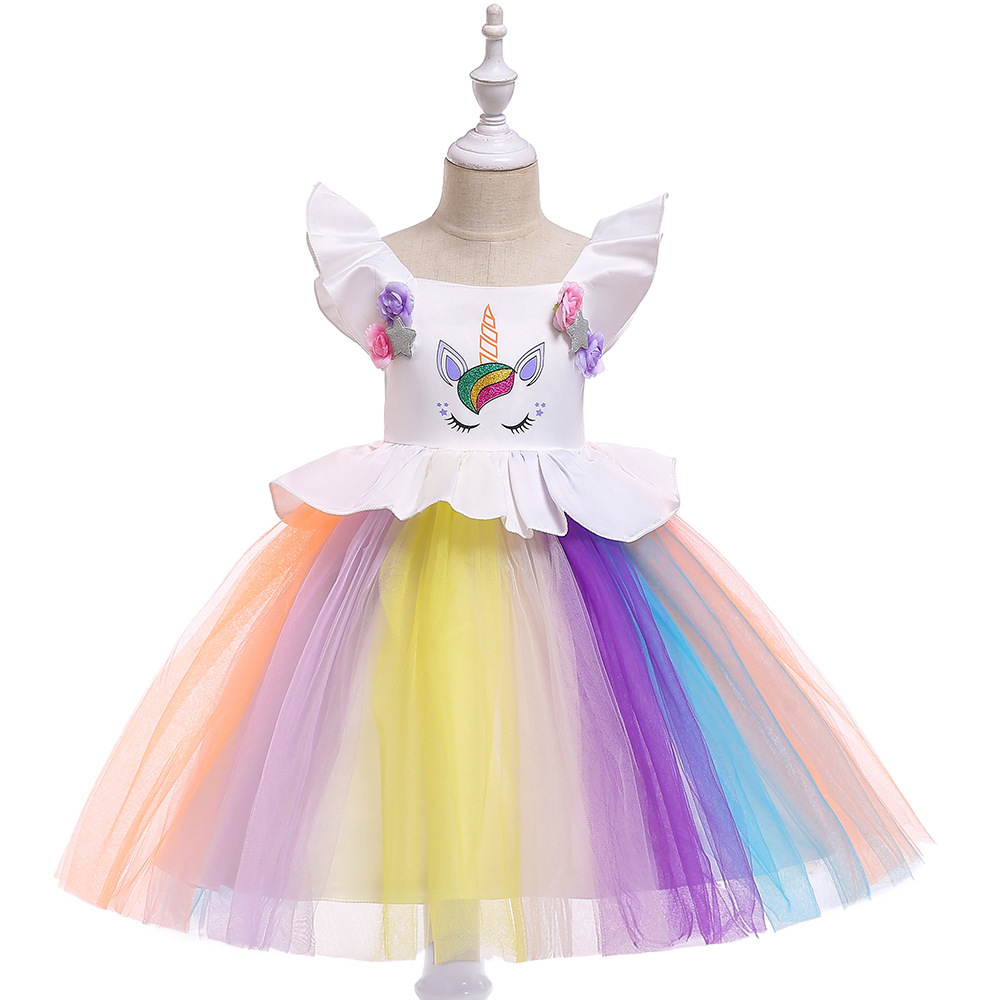 unicorn flower girl dress