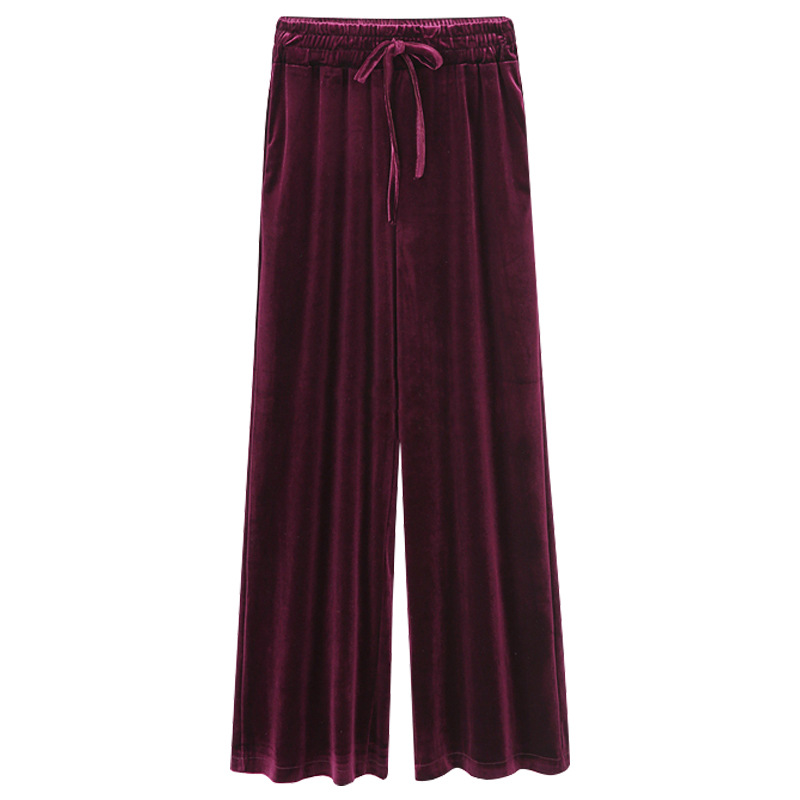 plus size velvet trousers