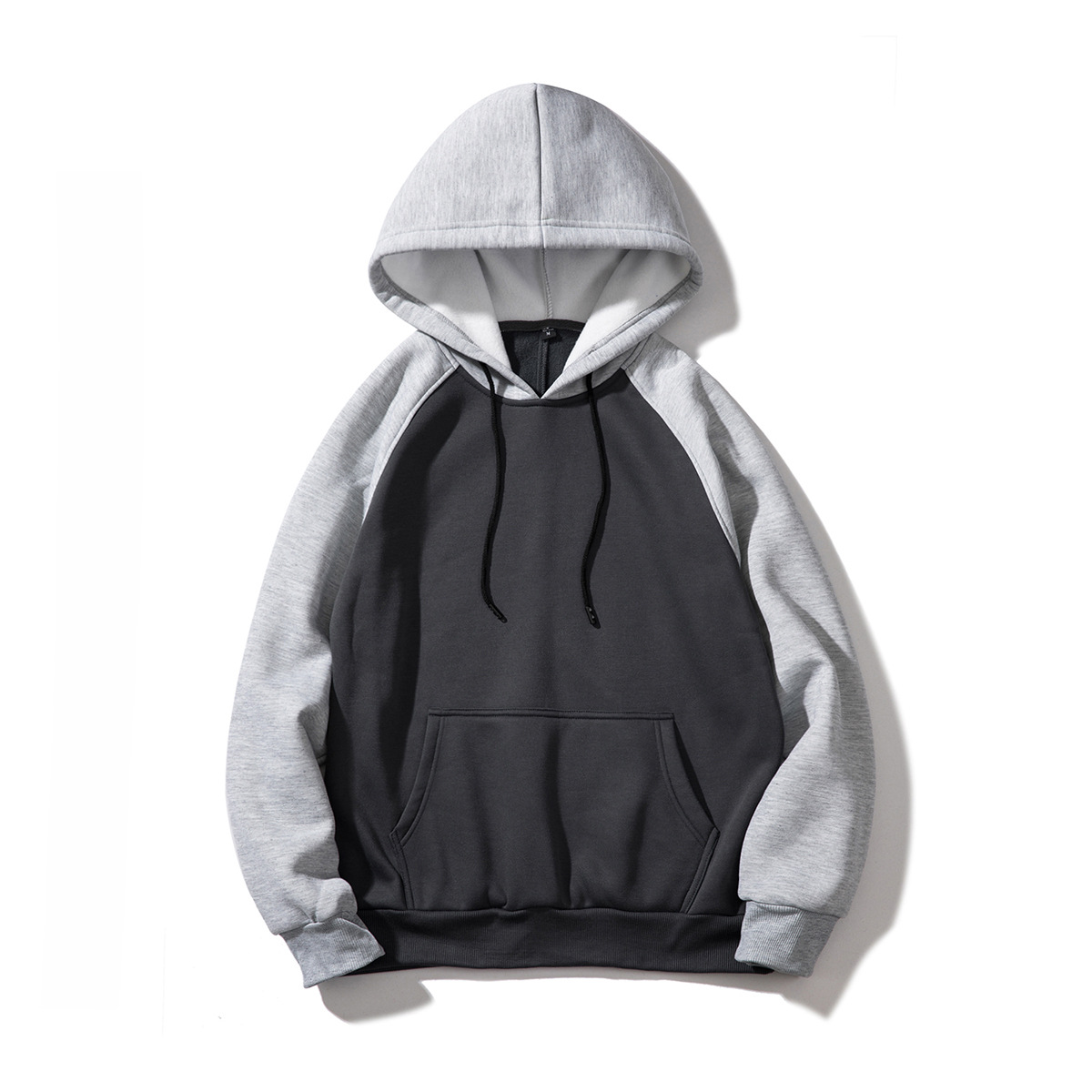 Men Hoodies Winter Warm Long Sleeve Streetwear Hip Hop Casual Hooded Sweatshirts Wy39-dark Gray