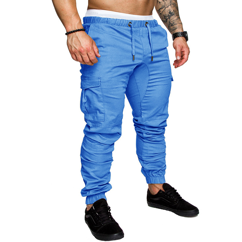 light blue joggers mens