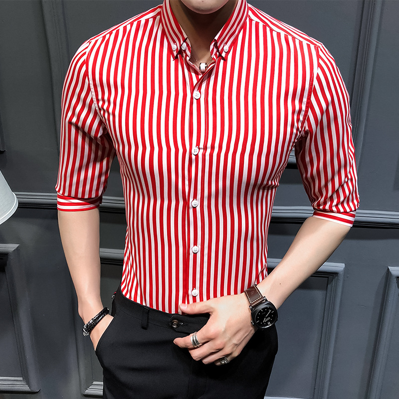 red striped shirt men