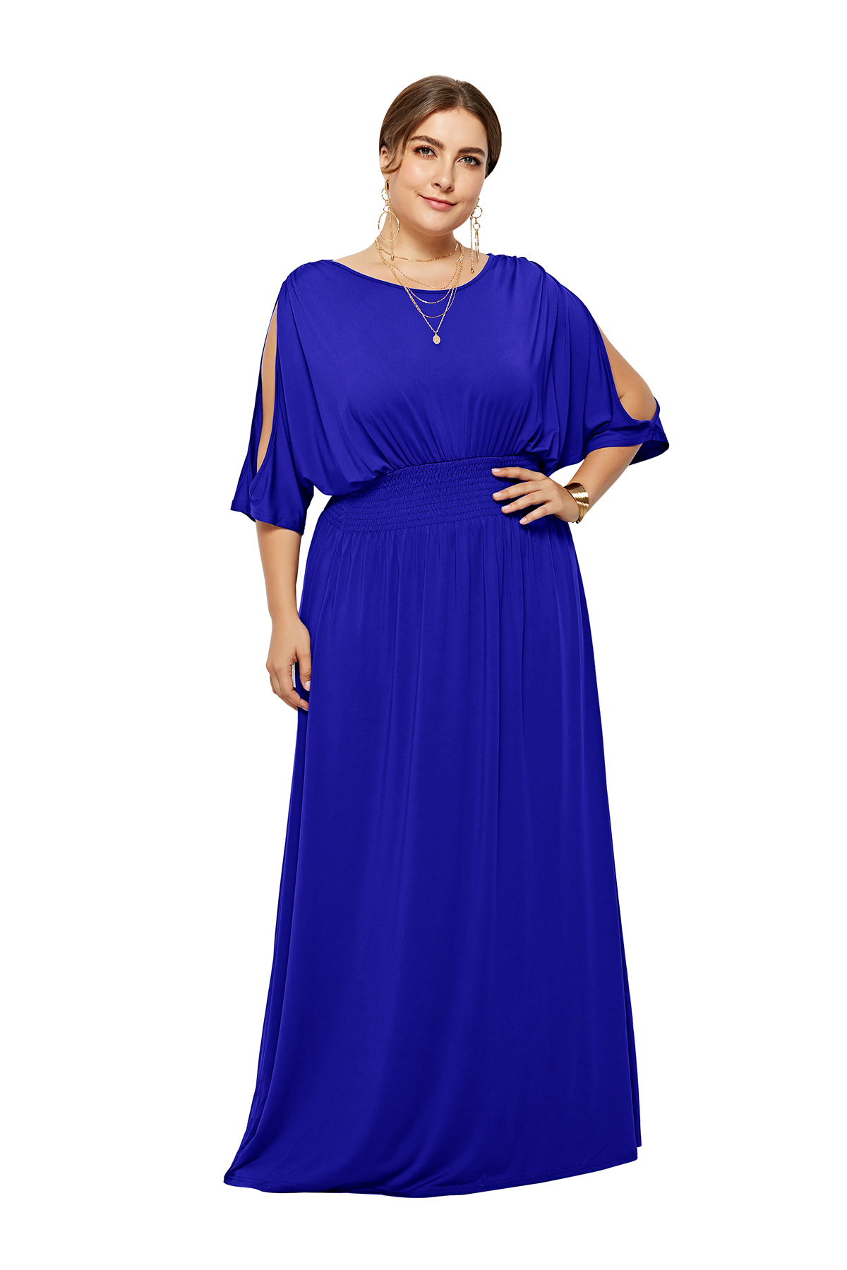 royal blue batwing dress