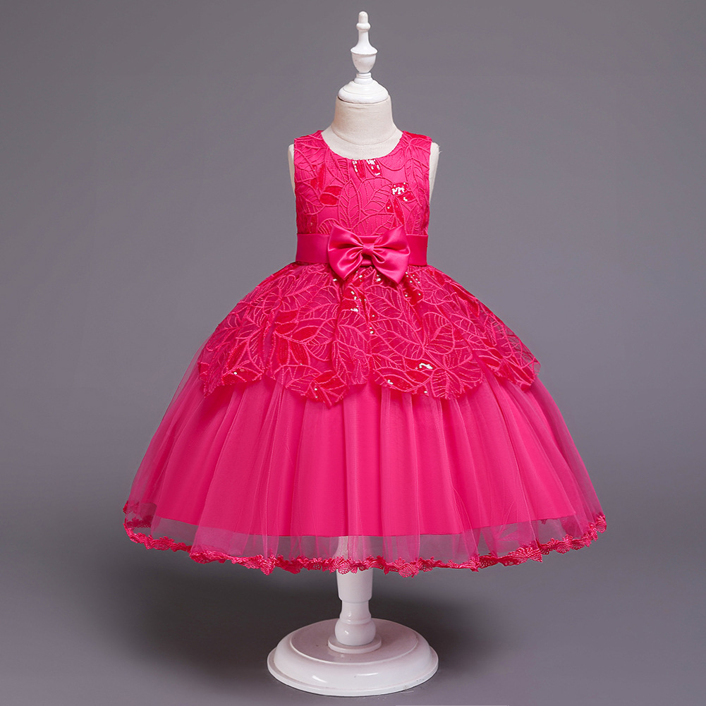 hot pink flower girl dresses