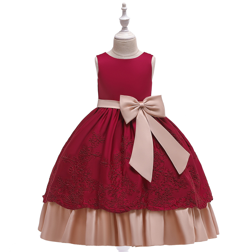 flower girl dresses wine color