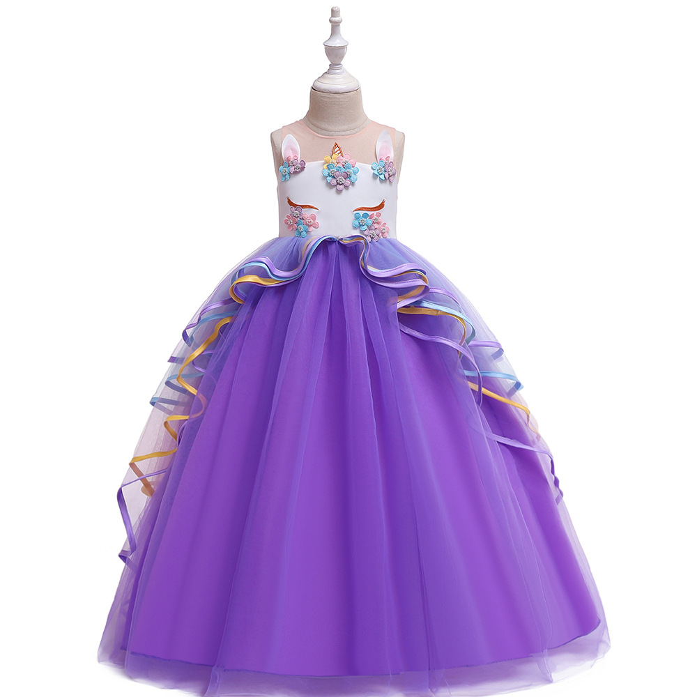 rainbow gown for kids