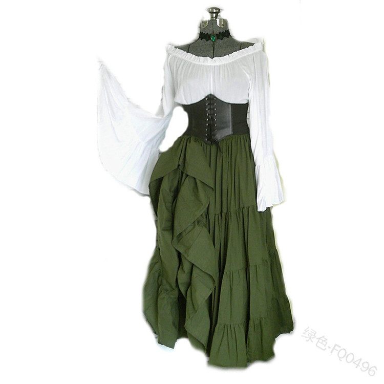 off the shoulder medieval dress