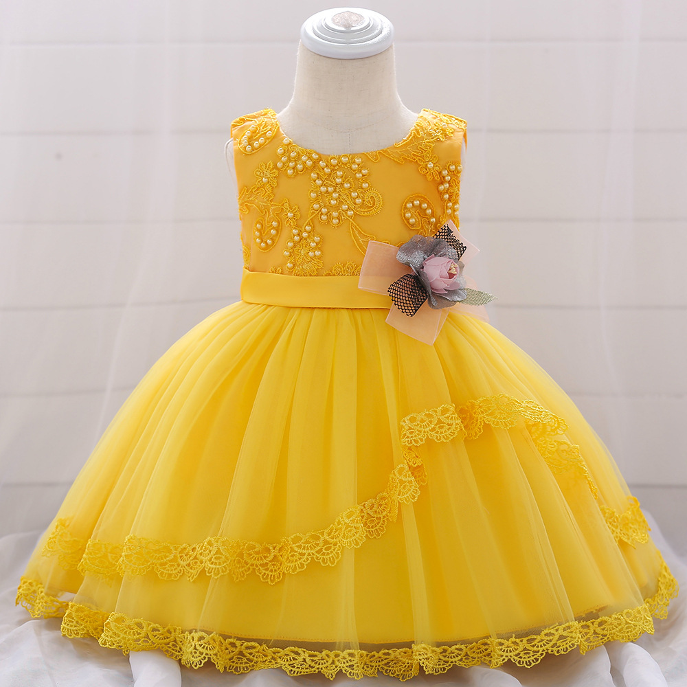 yellow colour party frocks