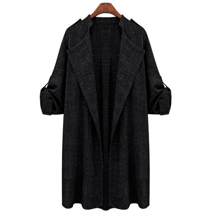 black waterfall jacket plus size