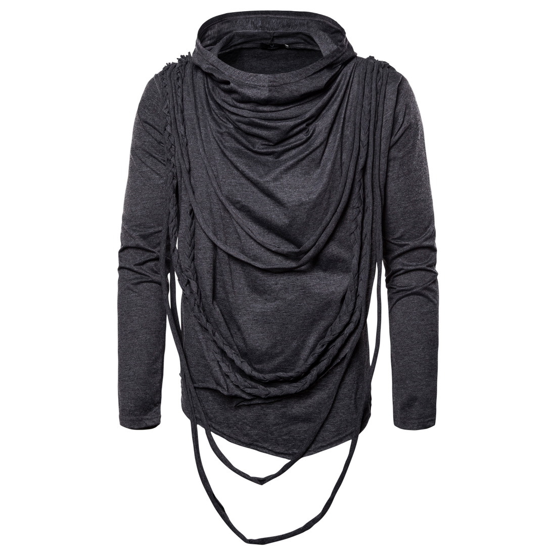 Fashion Spring Autumn Winter Clothing Trend Long-sleeved Pullovers Men T Shirt Tops Dary Gray