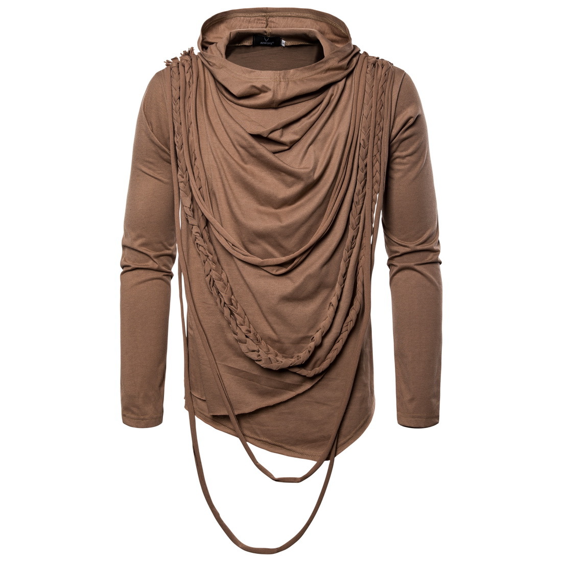 Fashion Spring Autumn Winter Clothing Trend Long-sleeved Pullovers Men T Shirt Tops Khkai