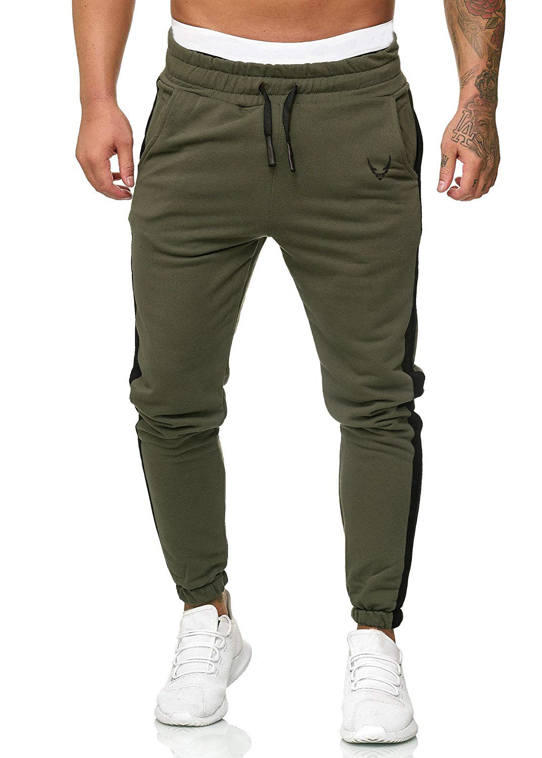 New Products Men Spring Autumn New Style Large Size Fashion Korean-style Casual Embroidered Sports Long Pants 