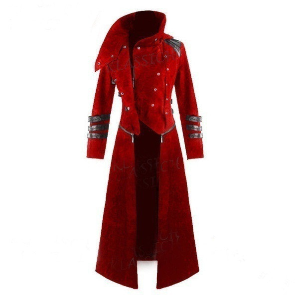 Style Men' Autumn Winter Windbreaker Retro Men's Windbreaker Stage Court Gentleman Retro Party Dress
