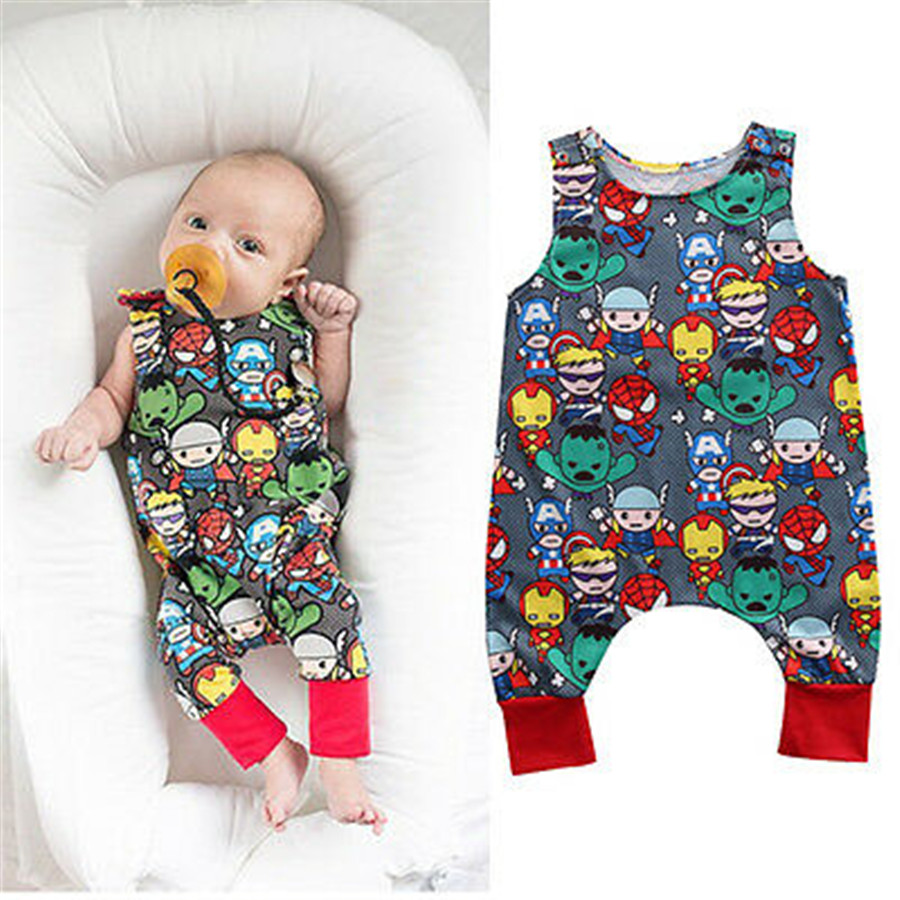 Newborn Baby Kids Boys Summer Jumpsuit Romper Outfit Playsuit Bodysuit Clothes