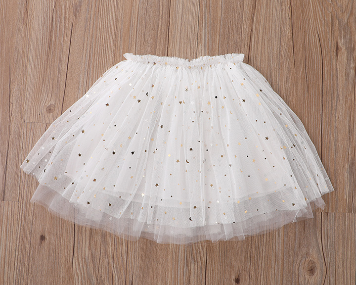  Girl fluffy tutu skirt performance stage princess sequined mesh skirt