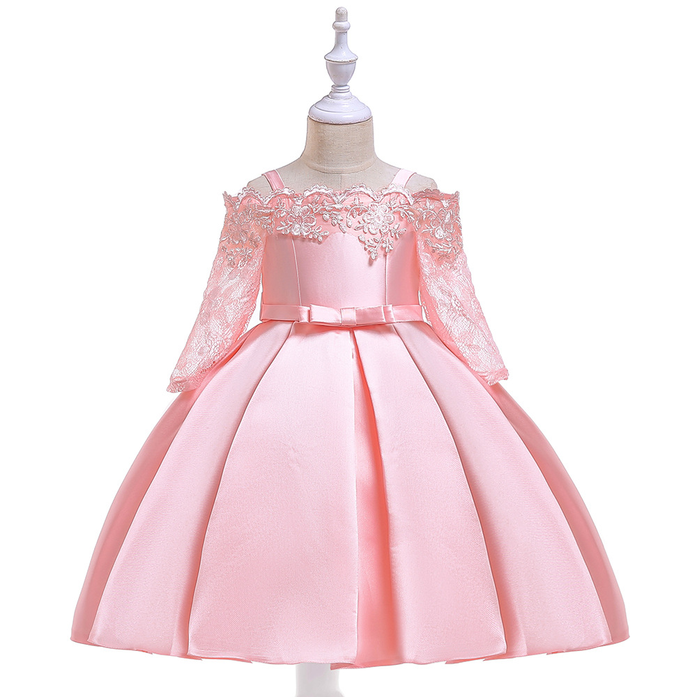 One Shoulder Princess Dress Kids Clothes Girl Evening Wedding Party Gown Costume Children Clothing 3-10 Years