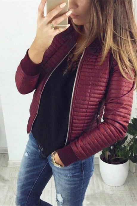 Women&amp;#039;s Pocket Leather Jacket Ultralight Warm Overcoat Coat Outwear Tops