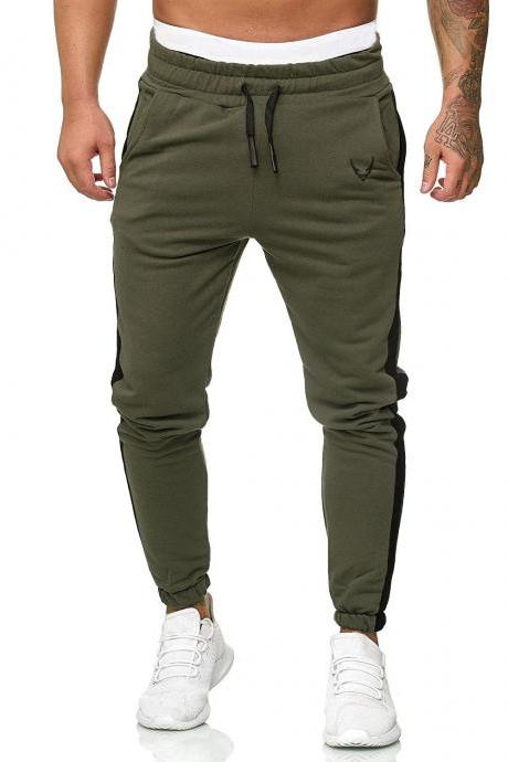 New Products Men Spring Autumn New Style Large Size Fashion Korean-style Casual Embroidered Sports Long Pants 