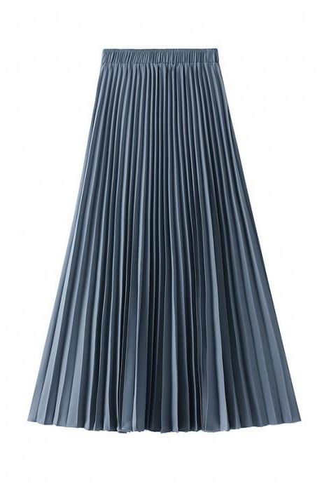 Women Pleated Skirt Female Mid-length Flavor Student A-line Skirt Spring Female Clothing