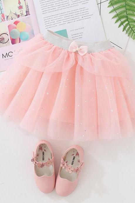 Girls Princess Tutu Skirt Spring Cute Tulle Skirt Kids Birthday Wedding Skirt Year Children Glitter Girl Clothing