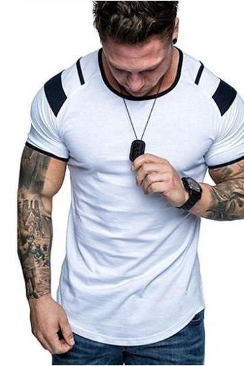  Brand New Men T Shirt O neck Short Sleeve Tees Fashion Fitness Hot T-shirt For Male Tops