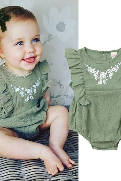Toddler Kids Baby Girl Sleeveless Playsuit Romper Lace Jumpsuit Bodysuit Clothes