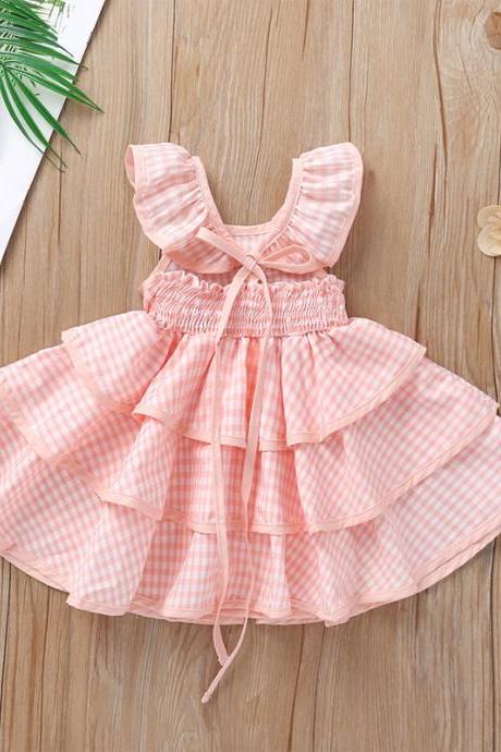 2-6Yrs Baby Fashion Lovely Layered Dress For Girls Children Cute Clothing Dress