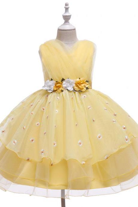 Princess Flower Girl Dress Summer Wedding Birthday Party Kids Dresses For Girls Children&amp;#039;s Costume Teenager Prom Dress