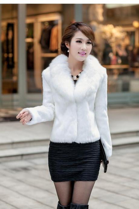 2020 Retro Style Women Clothing Fluffy Slim Retro Black Noble Ol Winter Fall Overcoat 2020 Party Faux Fur Short Coats