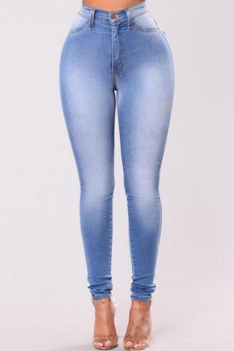 2021 Women Jeans Summer Fashion Slim Fits High Waist Denim Pull-on Skinny Jeans For Daily Life Hot Jeans Women&amp;#039;s Clothing