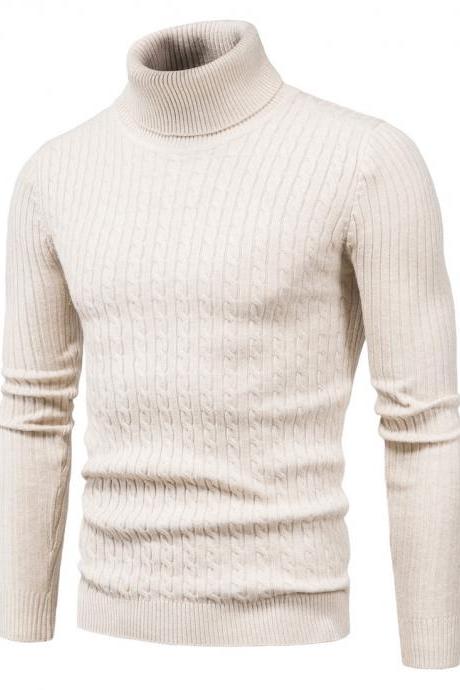 Autumn Clothing plus size Men Sweater Cross-Border Turtleneck Fashion Slim Bottoming Shirt Sweater