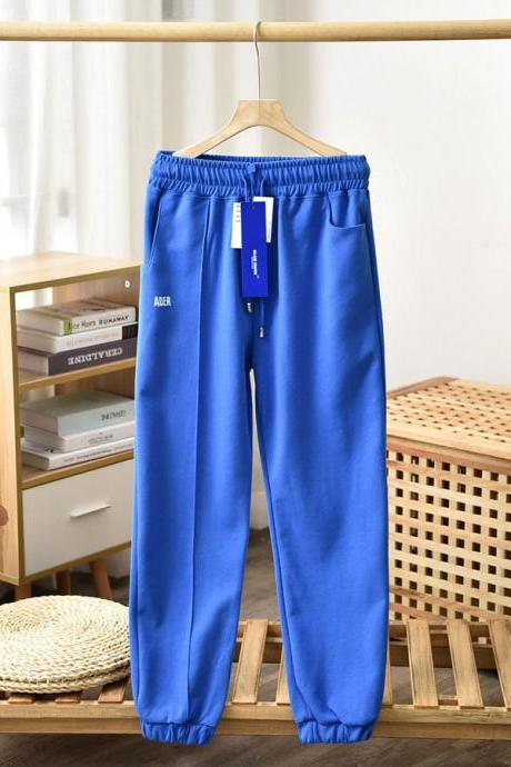 2021men Women Pants Solid High Quality Elastic Waist Logo Sweatpants Trousers