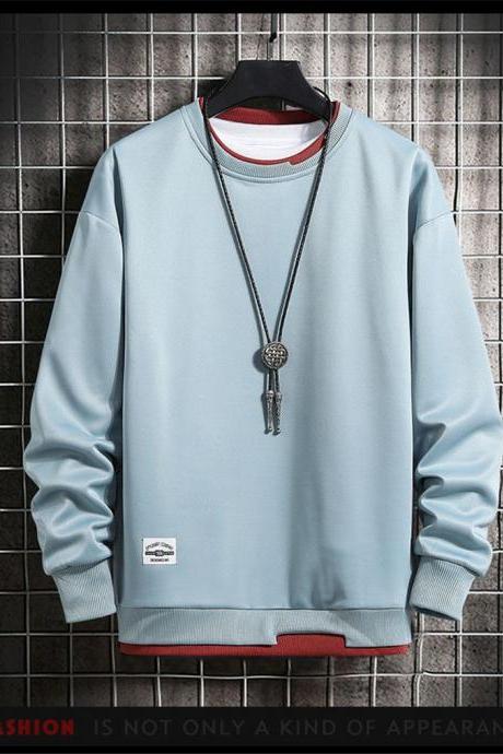 2021 Spring Men Crewneck Sweatshirt, Harajuku Oversized Japanese Streetwear, Hip Hop Sweatshirts, Hoodies Male Tops