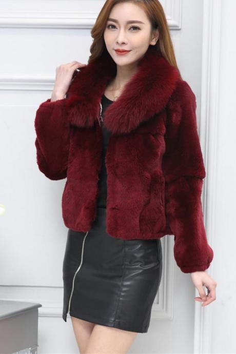  Plus Size Women Winter Jacket Thick Warm Faux Fur Coat Long Sleeves Ladies Fake Fur Short Fashion Fluffy Teddy Coat 