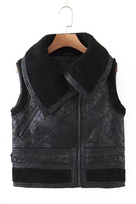  Women 2021 Winter Coats Women Thick Faux Leather Fur Sheepskin Coat Female Fur Leather Jacket Aviator Jacket 