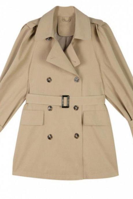 Small windbreaker women suit collar early autumn jacket Korean style loose waist thin temperament jacket