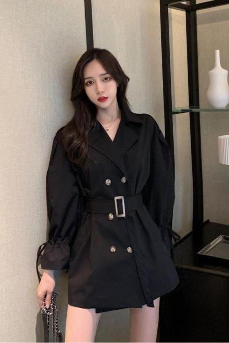 new waist thinner windbreaker jacket women spring autumn fashion all-match trench coats