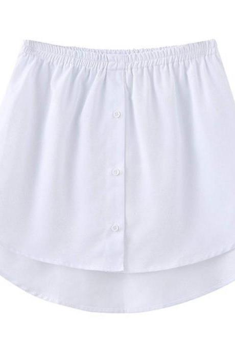 Women Irregular False Skirt Hem Plaid Mini Skirt 