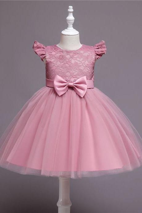 Baby one-year-old girl dress cute fluffy mesh dress baby christening dress,banquet clothing