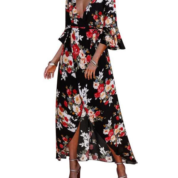 Women Floral Printed Maxi ..