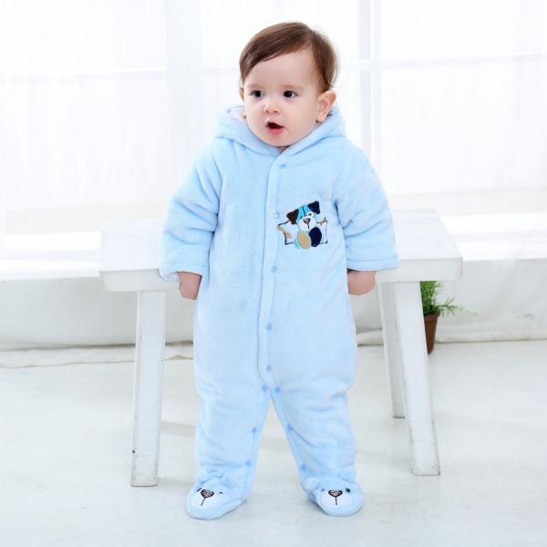 krafbean Baby Toddler Infant Winter Hooded Romper Panda Style Jumpsuit Bodysuit