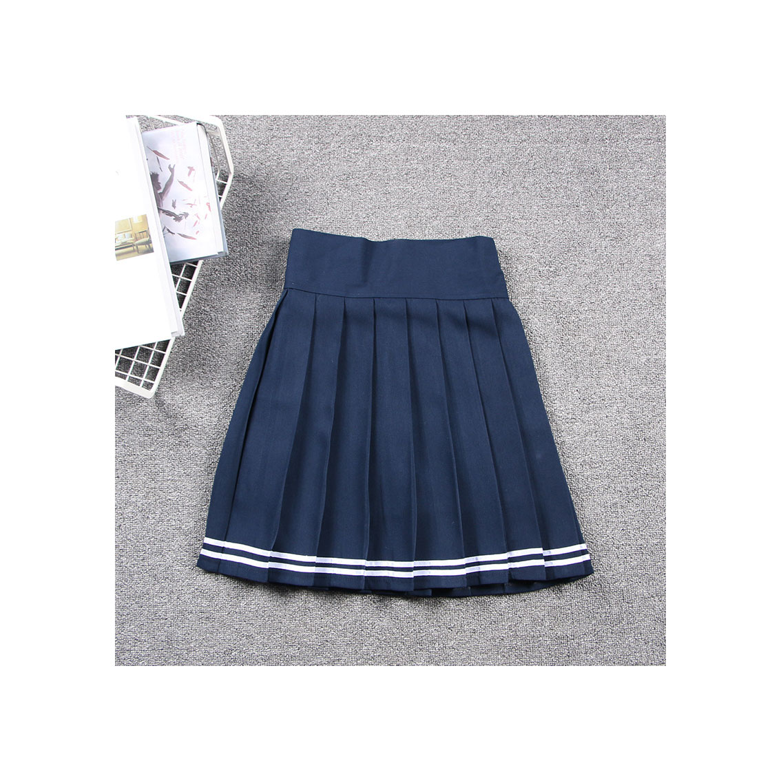 Harajuku JK Summer Skirt Women High Waist Cosplay Solid Girl Mini ...