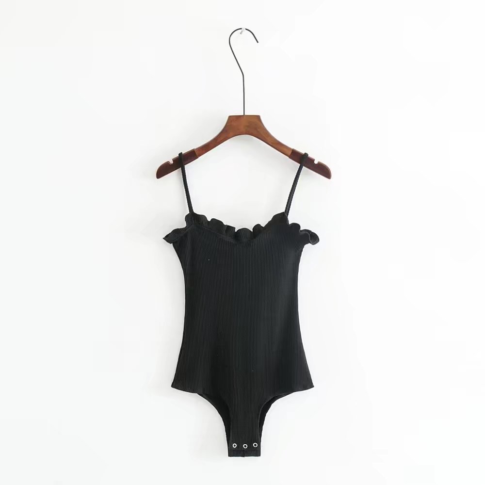 Women Bodysuit Sexy Spaghetti Strap Rompers Stringy Selvedge Summer ...