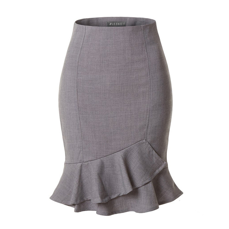 Women Summer New Half-length Skirt Sell Solid High-waist Slim Lotus ...