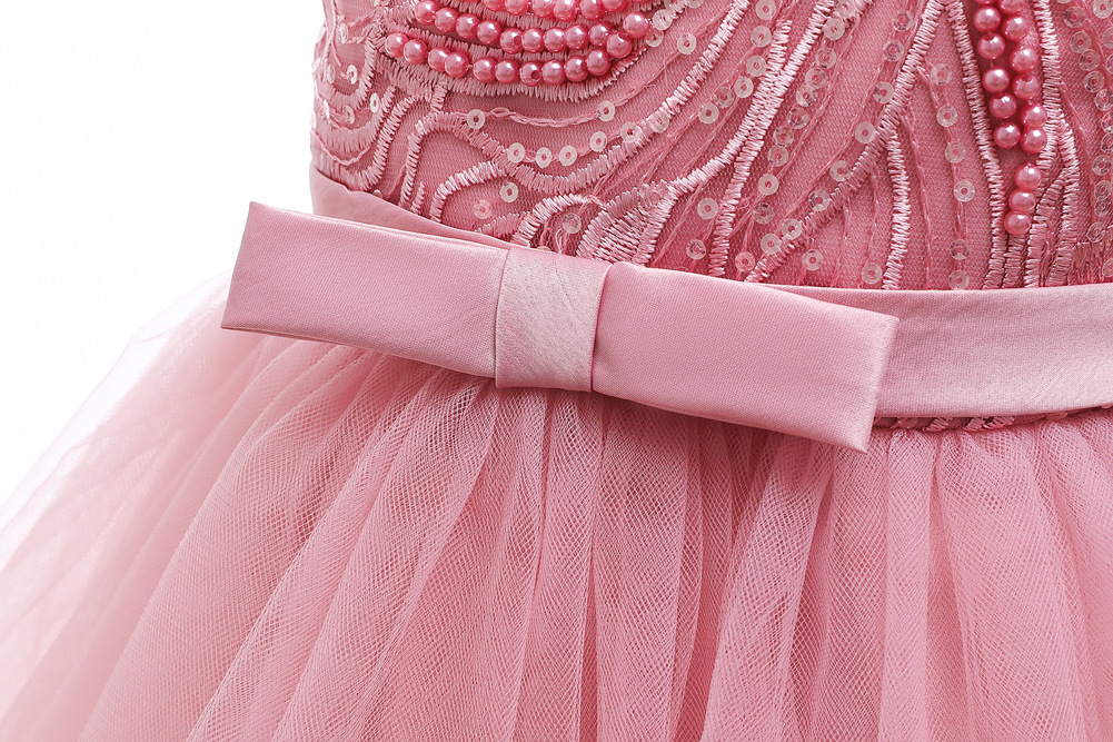 Children Girls' Fluffy Dresses, Sleeveless Sequins, Infants, Flower